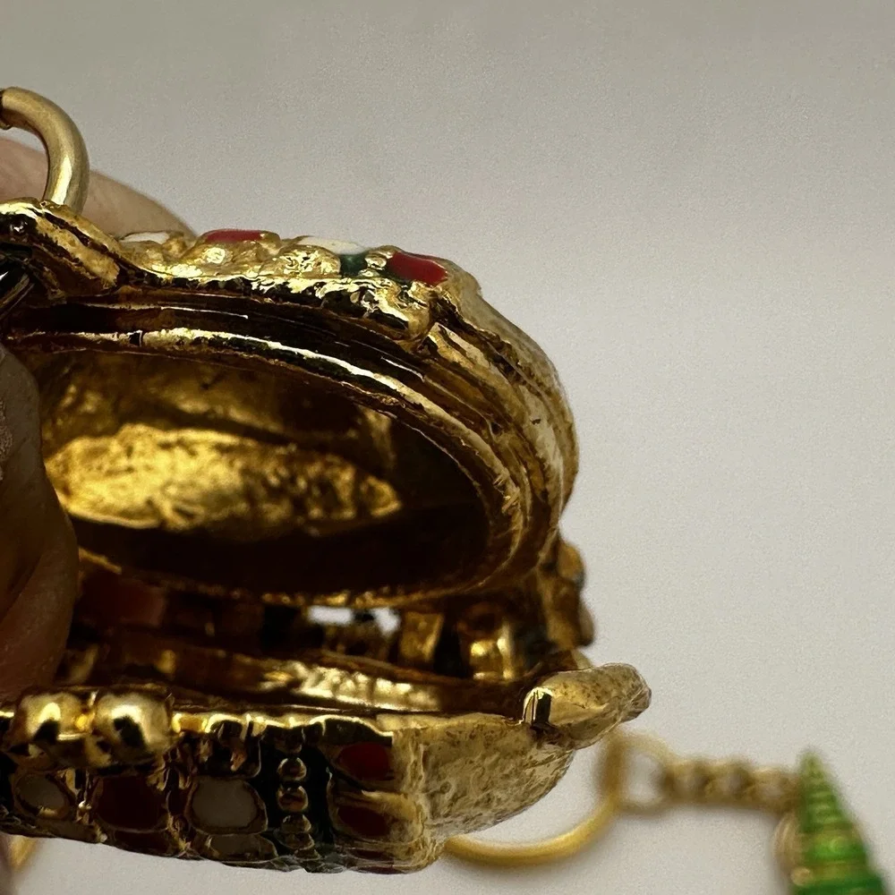 Elephant‎ Keychain  Lot of 5 Enamel Gold Tone  Silver 2 hinged Thailand Bangkok